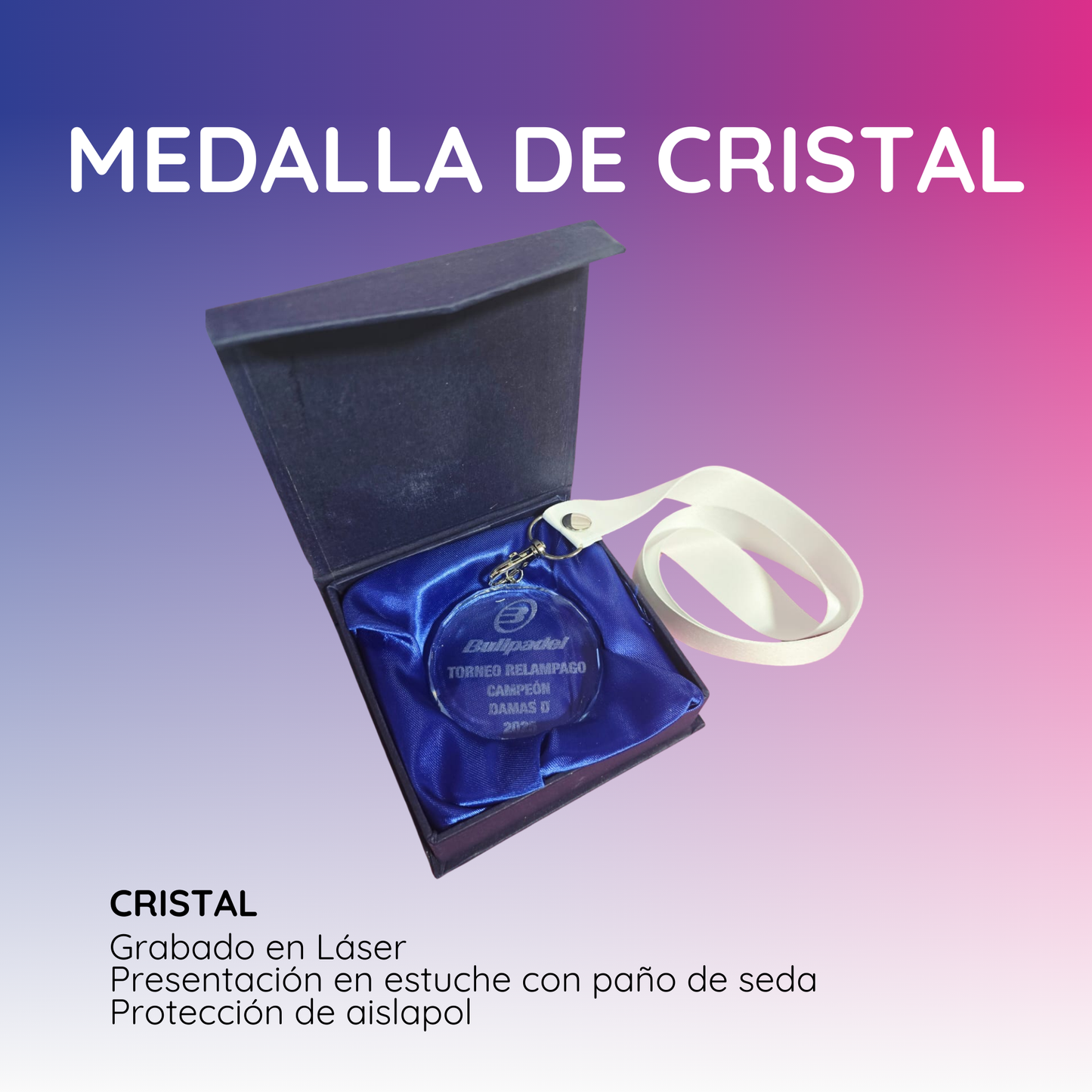 MEDALLAS DE CRISTAL