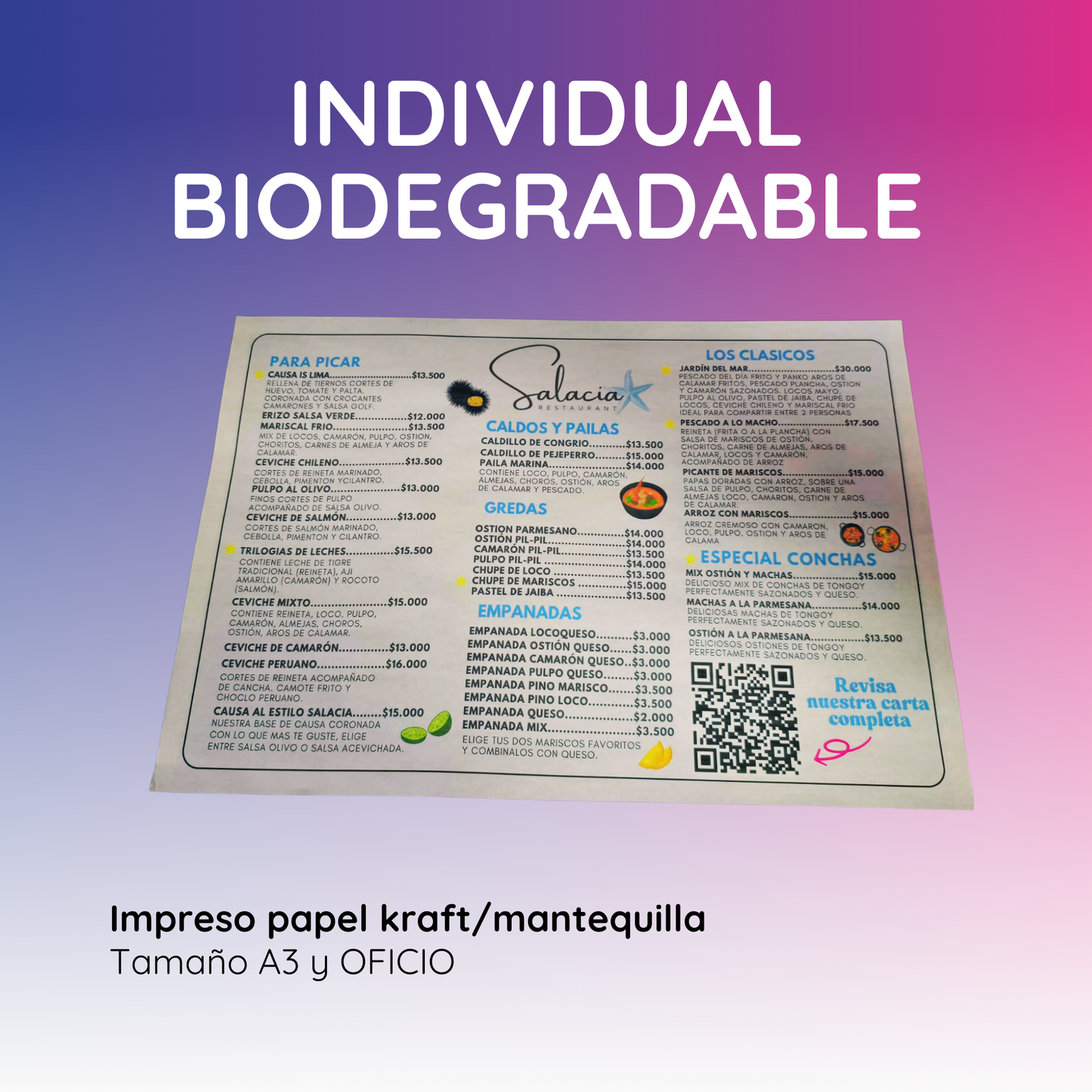 INDIVIDUALES BIODEGRADABLES