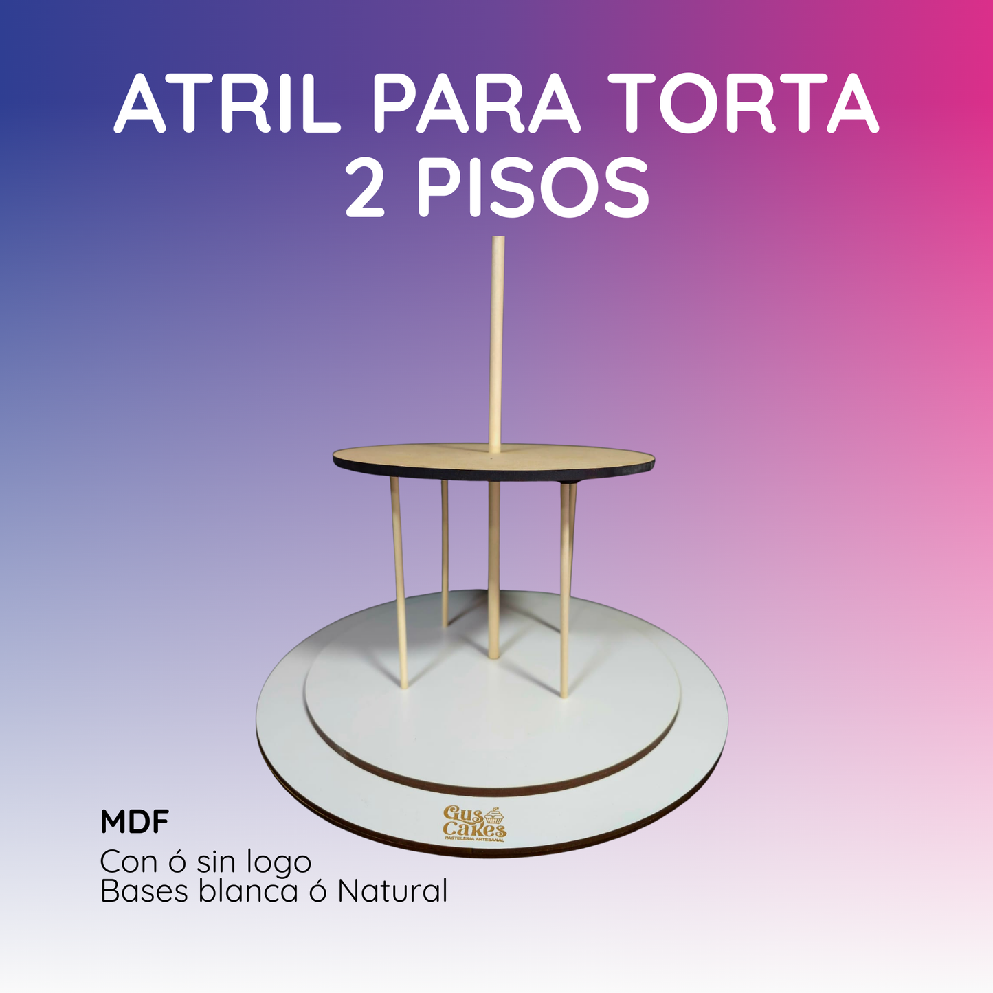 ATRIL PARA TORTA 2 PISOS