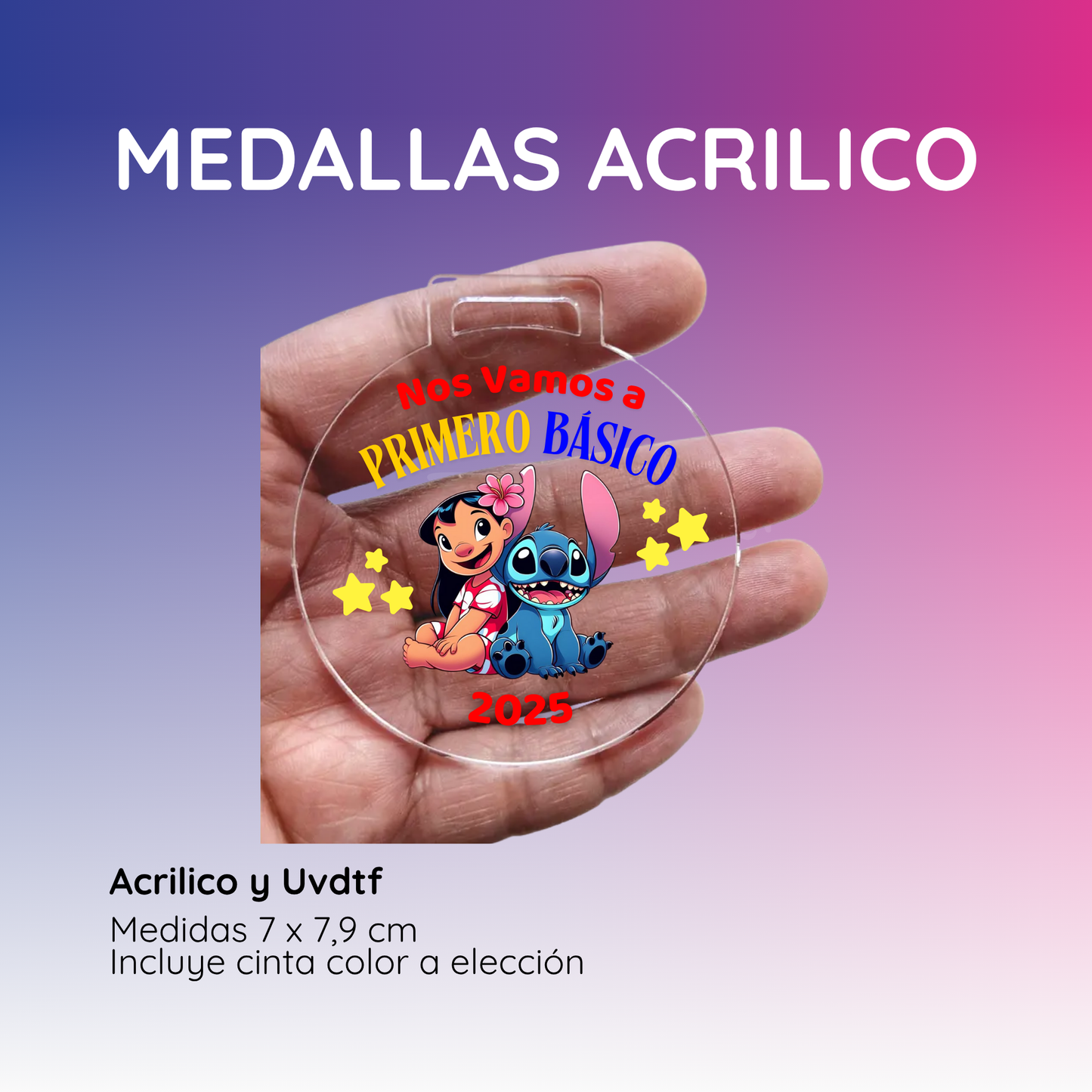 MEDALLA ACRILICO PROMOCIÓN PRIMERO BÁSICO