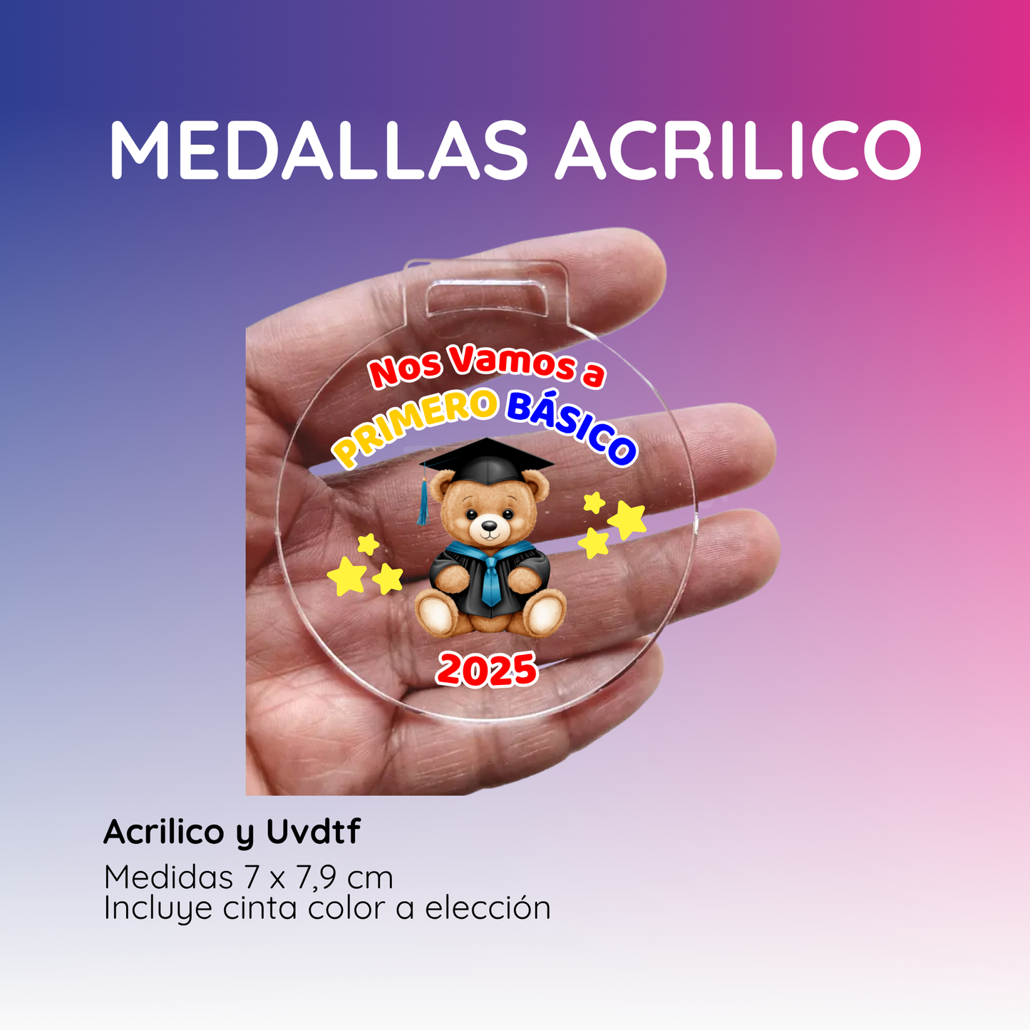 MEDALLA ACRILICO PROMOCIÓN PRIMERO BÁSICO