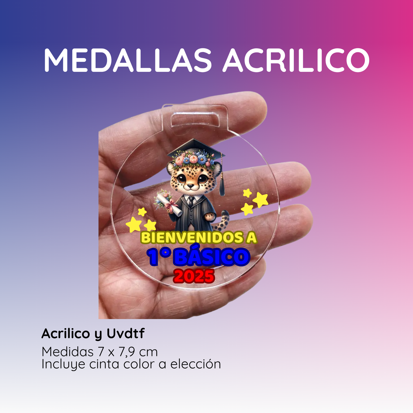 MEDALLA ACRILICO PROMOCIÓN PRIMERO BÁSICO