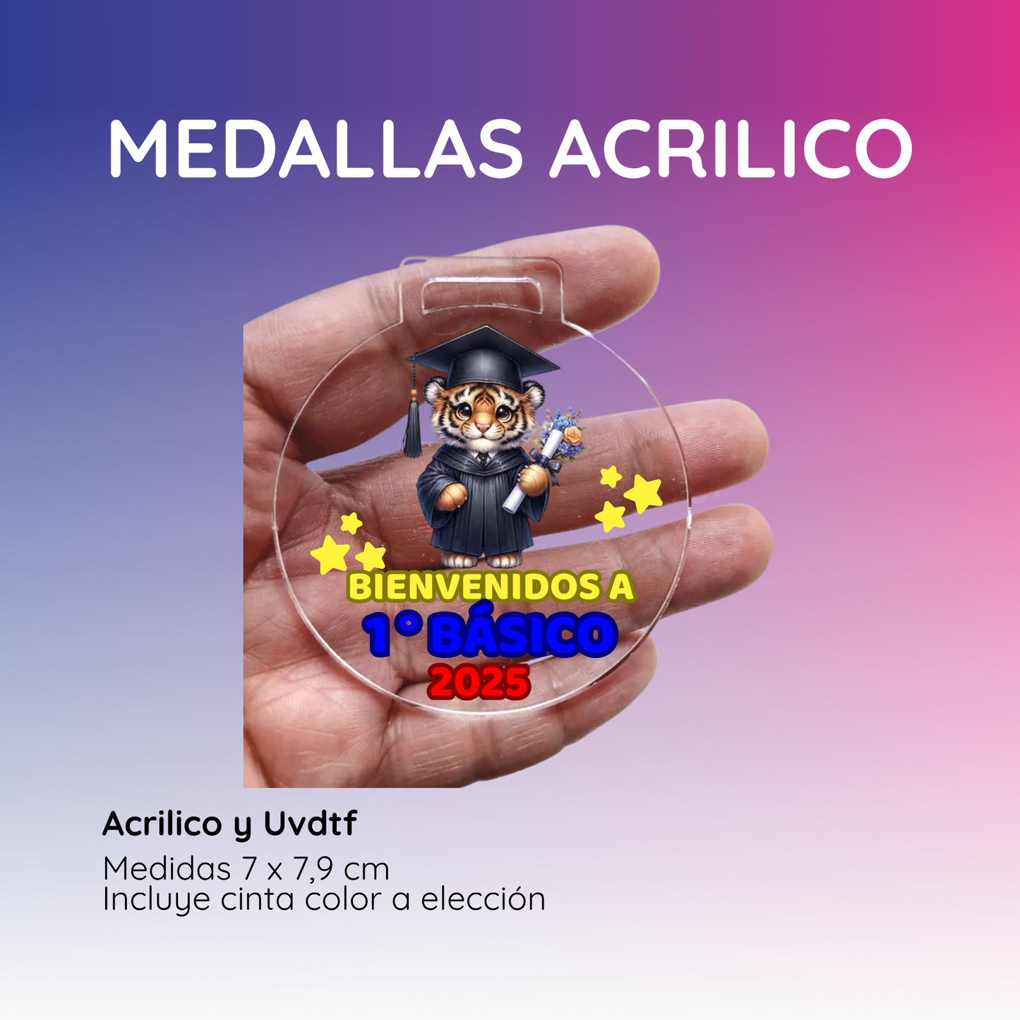 MEDALLA ACRILICO PROMOCIÓN PRIMERO BÁSICO