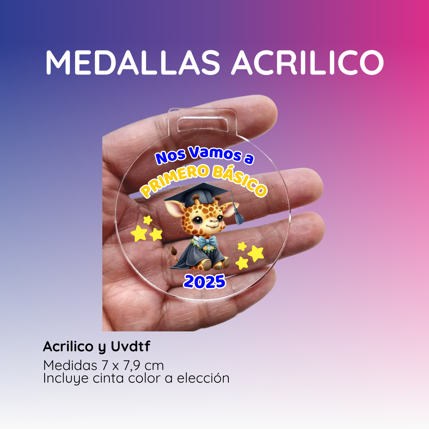 MEDALLA ACRILICO PROMOCIÓN PRIMERO BÁSICO